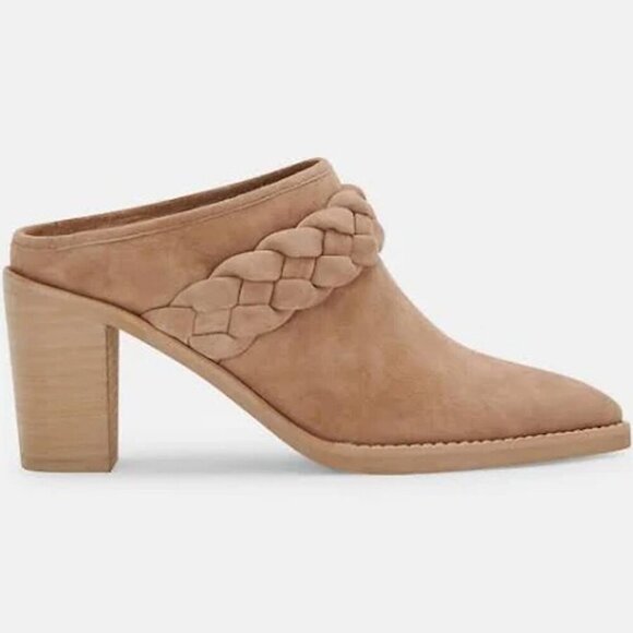 Dolce Vita Serla Sz 11 Tan Suede Pointed Toe Braided Strap Anthropologie - Picture 7 of 7